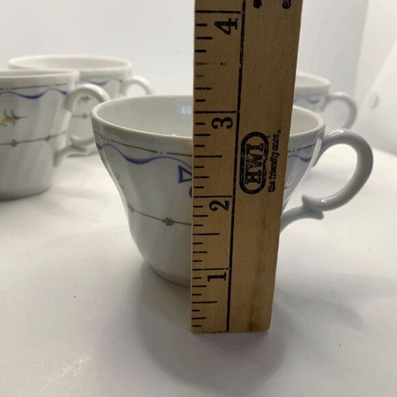 Ribbons and Bows 4 English Tea Cups - 1984 Royal Worcester - Picture 7 of 8